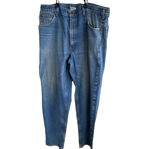 Mens Carhartt Denim Jeans Blue 38 x 34 Relaxed Fit Skater Workwear Chore B17 DST - Picture 1 of 10